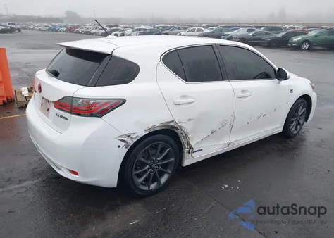 2013 Lexus Ct 200H из США, поврежденный, VIN JTHKD5BH4D2170674